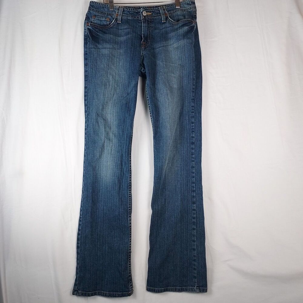 Lucky Brand Wonder Jeans Womens 6/28 Low Rise Bootcut 28x32 Y2K Stretch Blue